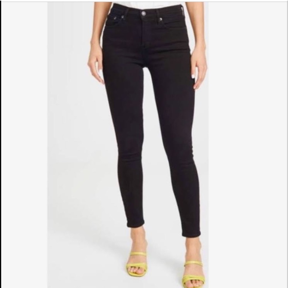Agolde filter-free black skinny jeans